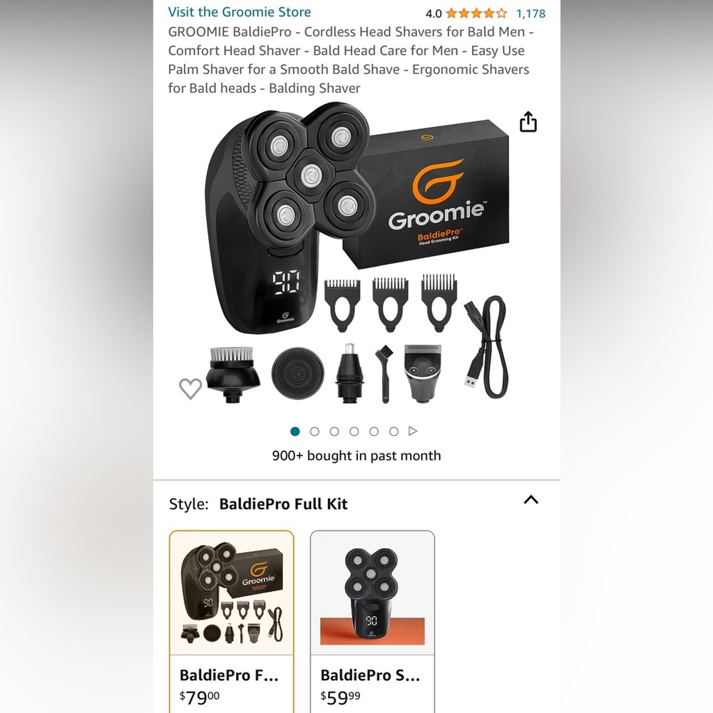 Baldie Groomie Pro Head Shaver